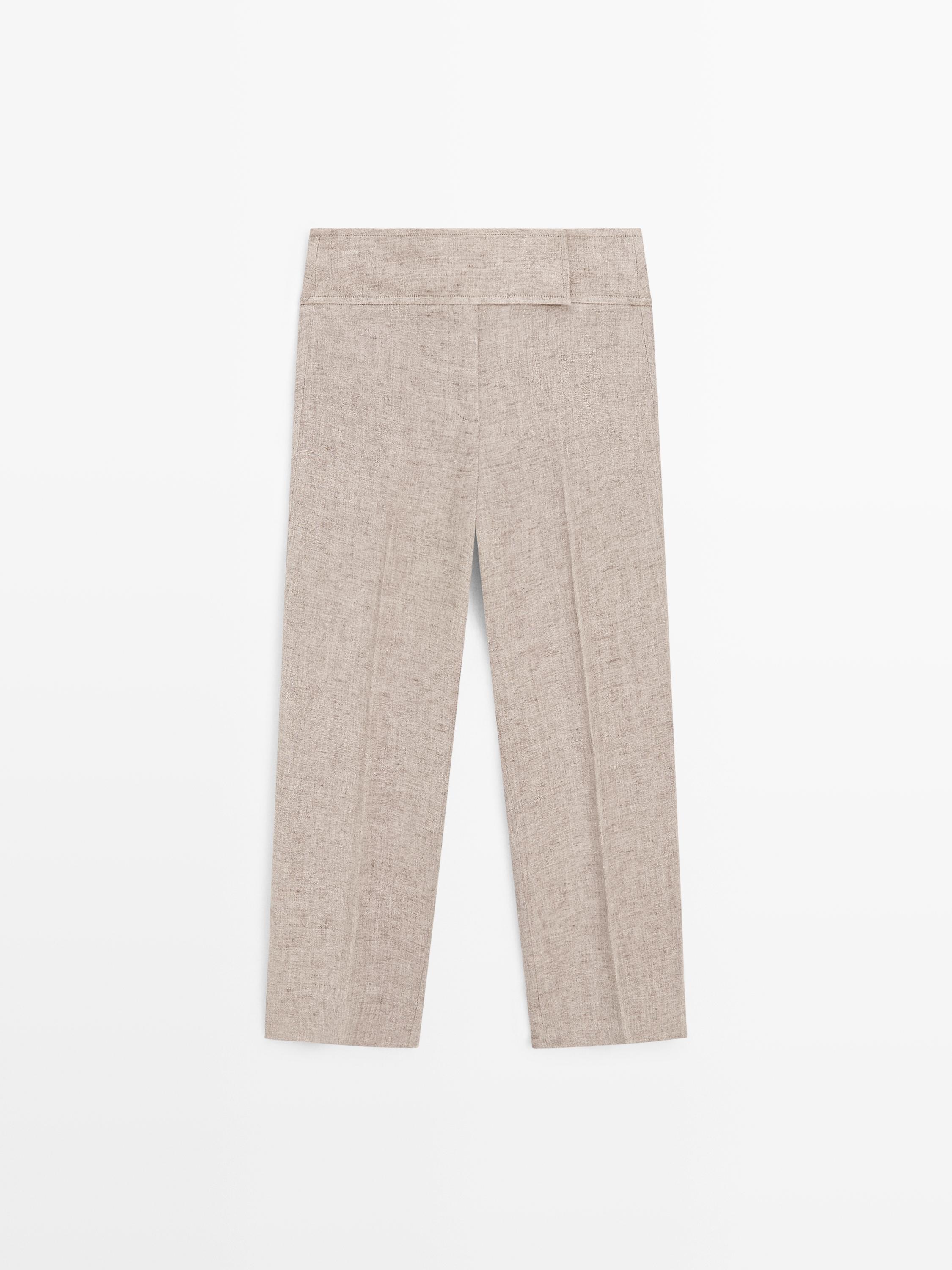 Linen melange capris